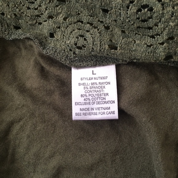 G COLLECTION Army Green lightweight Open Cardigan-size L - Picture 5 of 5